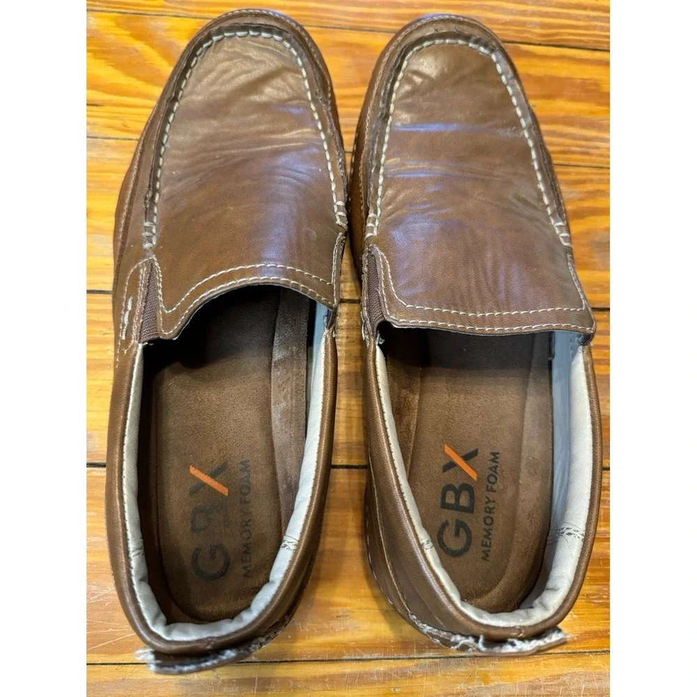GBX Memory Foam‎ Leather Slip-On Shoes Size 8